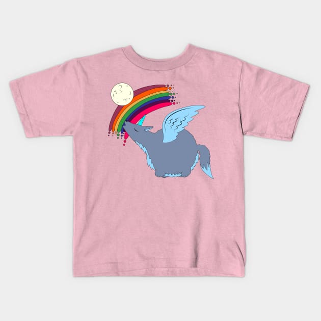 Howling Wolficorn Kids T-Shirt by MelanieJeyakkumar